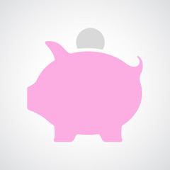 Piggy Bank Icon Vector