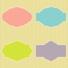 Vector set of vintage frames