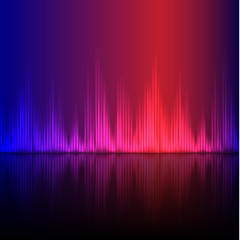 Abstract equalizer background. Blue-Purple wave.