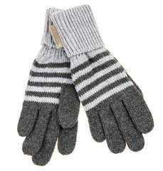 knitted woolen baby gloves, on white