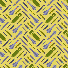 Air bombs seamless pattern