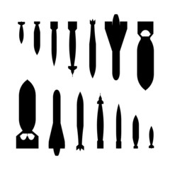 Air bombs silhouettes