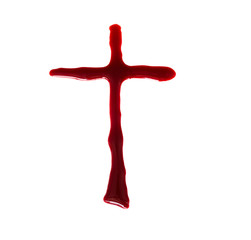 Crucifix made of blood © kurapy