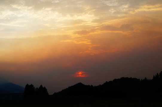 Abendrot im Saharasand