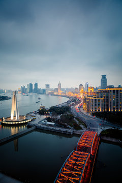 night view at shanghai china