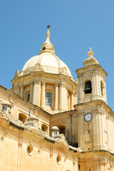 Fototapeta na wymiar Catholic Church in Mgarr city. Gozo. Malta