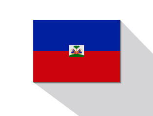 Naklejka premium haiti long shadow flag