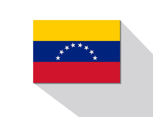 Naklejka premium venezuela long shadow flag