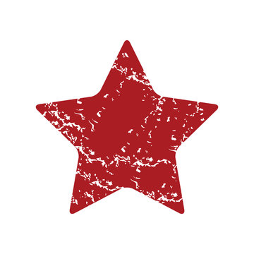 Red grunge star logo