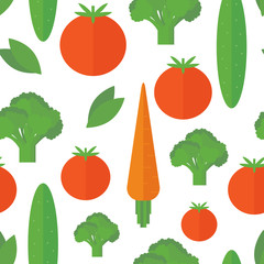 Seamless pattern with vegetables. Vector background
