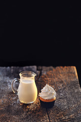 milk and cupcake