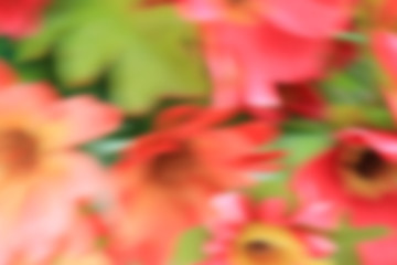 blurred artificial flowers