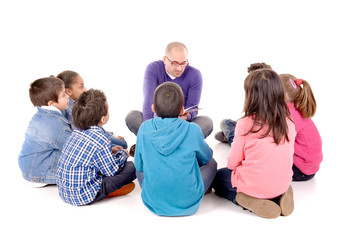 teacher and kids