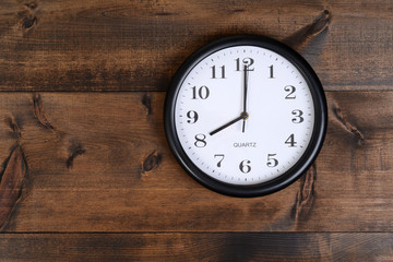clock on old wood