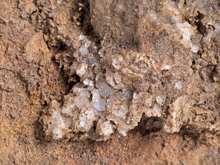 Quartz mineral deposit macro