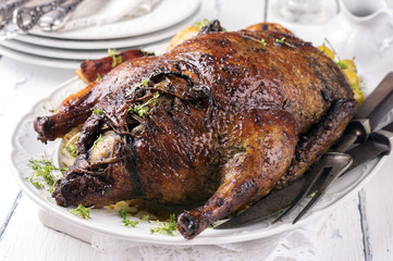 Gefüllte Weihnachtsgans