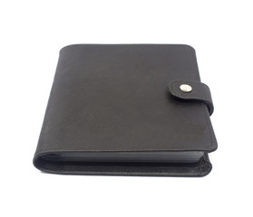 Old note book isolated on white background.