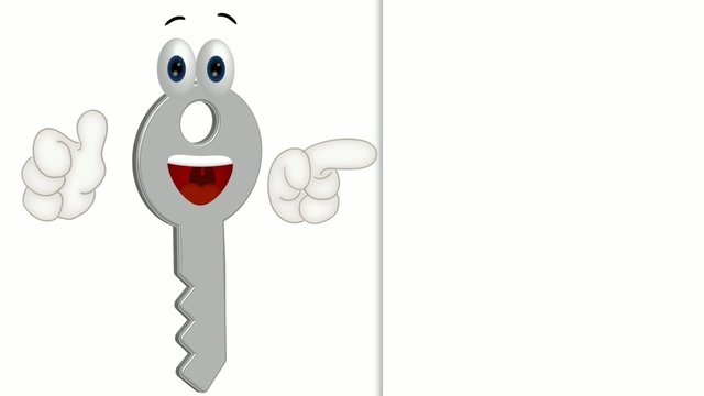 Funny key locksmith cartoon illustration comic