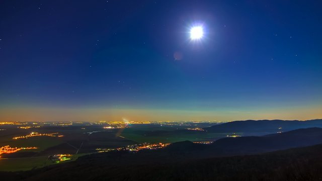 4k time lapse night landscape
