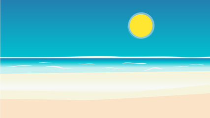 Fototapeta na wymiar sunrise beach with sun