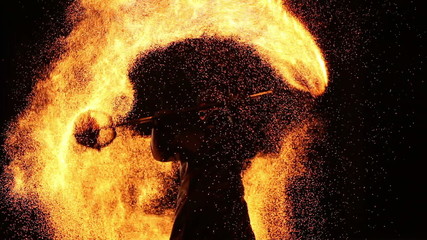 Fire show amazing at night