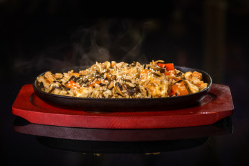 Rice with Vegetables and sesame seeds
