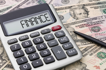 Calculator with money - Finance