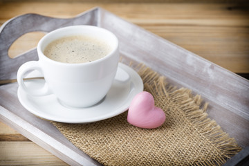 Coffee and macaroons.
