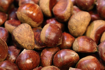 background of chestnuts