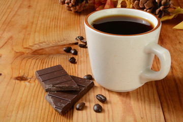 Coffee and dark chocolate