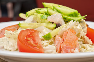Healthy shrimp salad