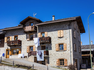 beautiful stone house in the Italian mountains