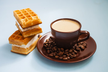 coffee and wafers