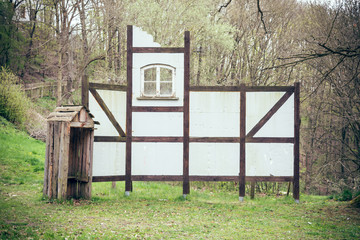 House wall made of wood