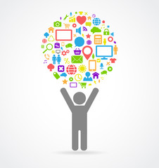 social media icon concept