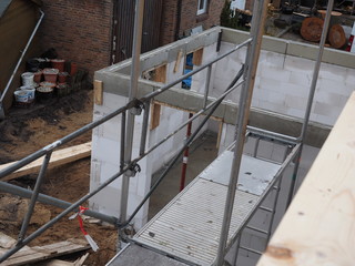 Blick auf einen Neubau