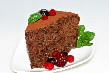 Piece of chocolate biscuit