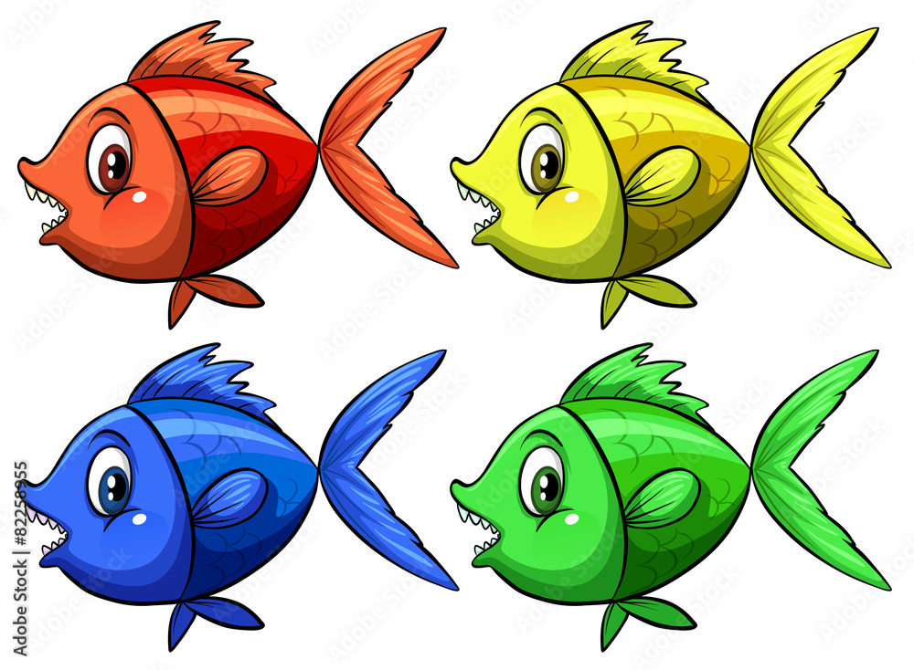 Sticker four fish