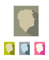 Default profile picture - flat vector icons