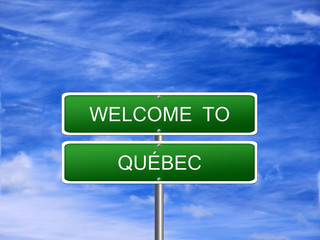 Quebec Province Welcome Sign
