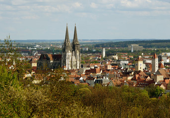 Fototapeta premium Regensburg von den Winzerer Höhen