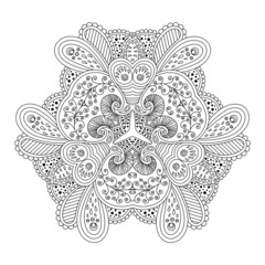 Black and white mandala.