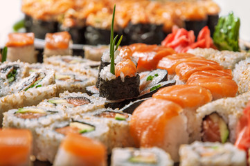 Appetizing sushi set