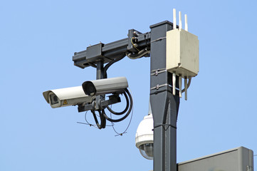 security camera on the street