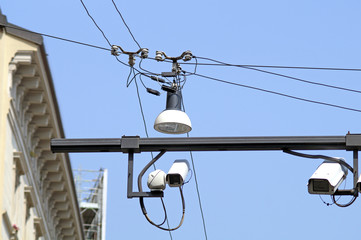 security camera on the street