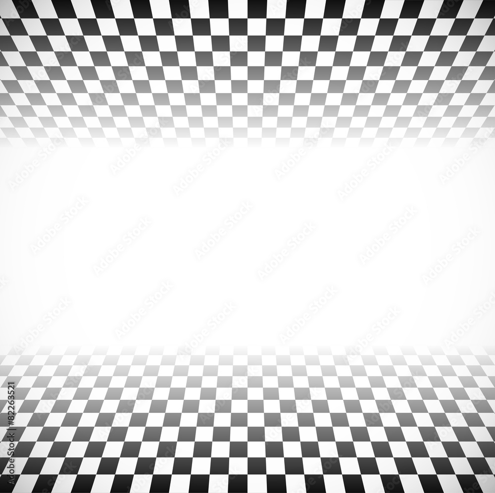 Aufkleber 3d fading checkered planes with perspective. fade effect with op