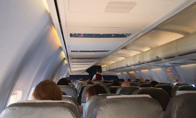 The interior of the aircraft