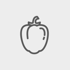 Bell pepper thin line icon