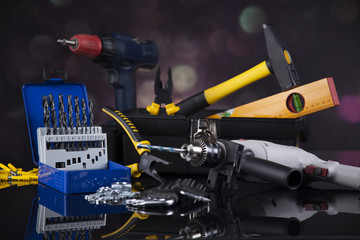 Construction tools, house renovation concept