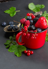 set of  fresh berries